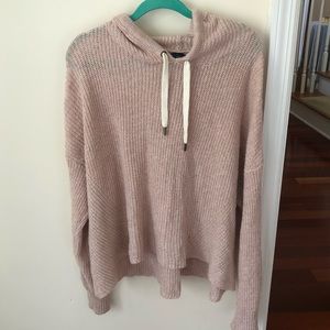 Blush Pink Soft Knit Women’s American Eagle Light Weight Hoodie Sweatshirt